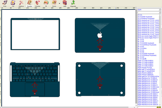 Mesin Pelindung Layar Ponsel Vinyl 3M Untuk Laptop Skin Cover Cutting CE7000