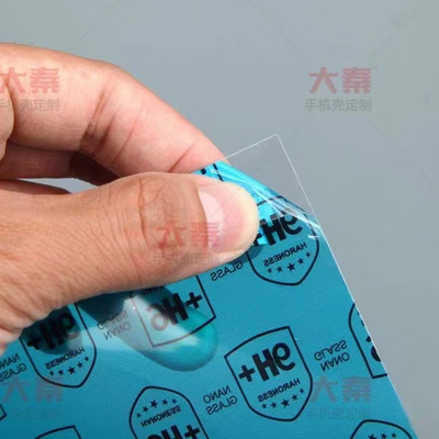 6H 9H Ponsel Kembali Bahan Baku Pelindung Layar Kaca Tempered Nano