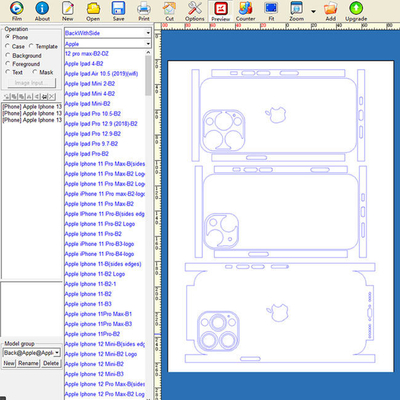 Vinyl Sticker Mobile Skin Cutting Machine Plotter Custom Dengan Skin Design Software