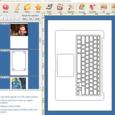 Daqin Full Body Screen Guard Perangkat Lunak Mesin Pembuat Kulit Laptop ODM