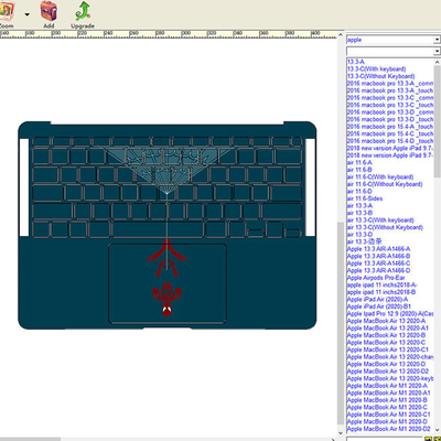Mesin Pelindung Layar Laptop Ukuran Kustom Dengan Perangkat Lunak Desain Stiker