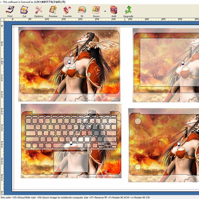 Mesin Pelindung Layar Laptop Ukuran Kustom Dengan Perangkat Lunak Desain Stiker