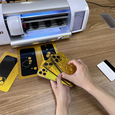 Auto Contour Daqin Vinyl Die Cut Sticker Machine Custom Front Back Film Untuk Ponsel/Kamera/Tablet