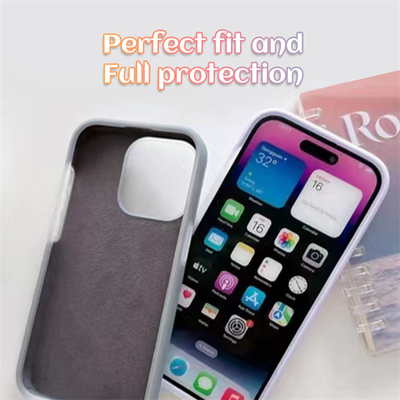Ponsel Tahan Guncangan Penutup Belakang Ponsel Jelly Kasus Silikon Cair untuk Iphone 14 / 14PRO / 14 PRO MAX / 13 / 13PRO