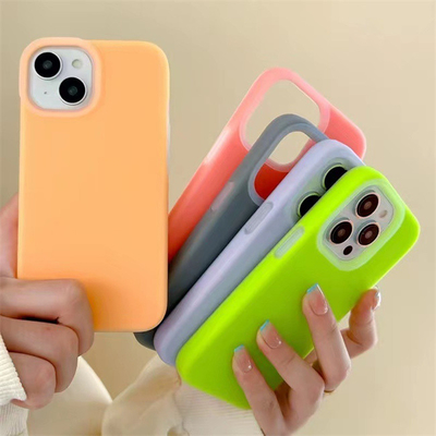 Ramah Kulit Jelly Liquid Cell Phone Silicone Case Dengan Lapisan Microfiber Lembut Untuk Iphone 15 Pro