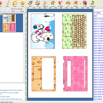 Daqin Laptop Skin Making Machine dan Laptop Skin Design Software Cutting Machine untuk kulit laptop pribadi