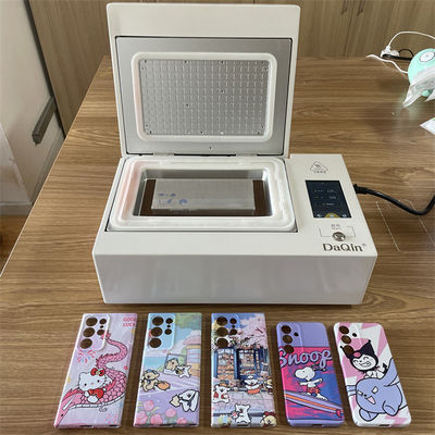 LED Touch Control Mini Cell Phone Case Printing Machine Custom UV Heat Press Transfer Printer Untuk Iphone, Samsung, Huawei